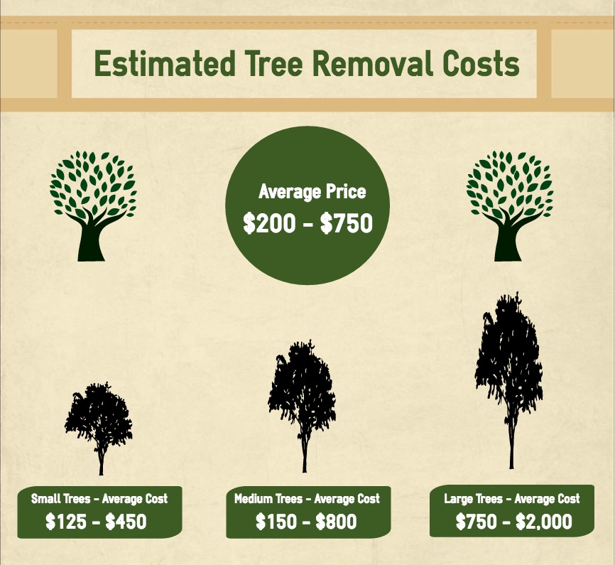 estimated tree removal costs in Gordo